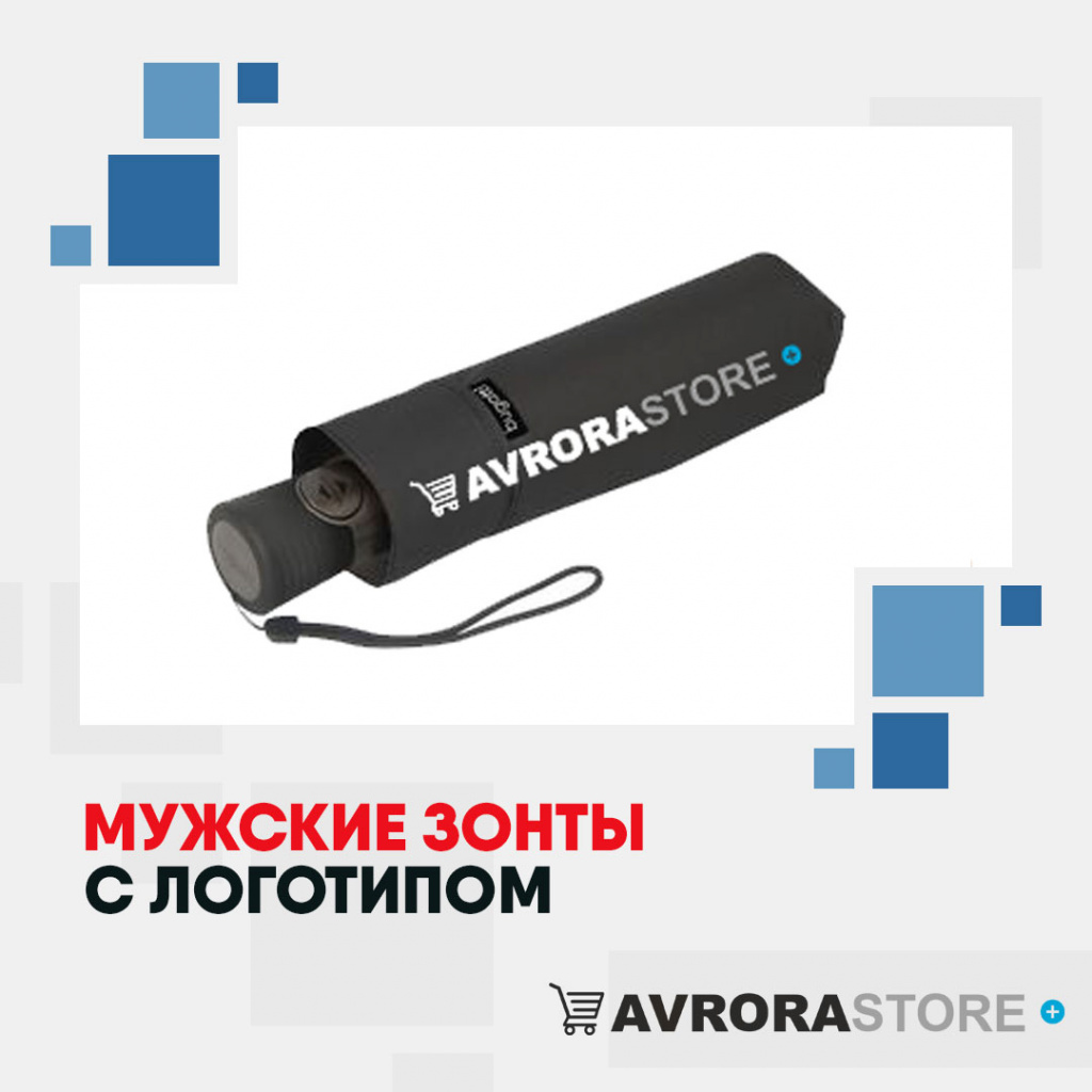 Мужские зонты с логотипом в Щёлково купить на заказ в кибермаркете AvroraSTORE